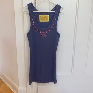 Free People XS purple beaded tank